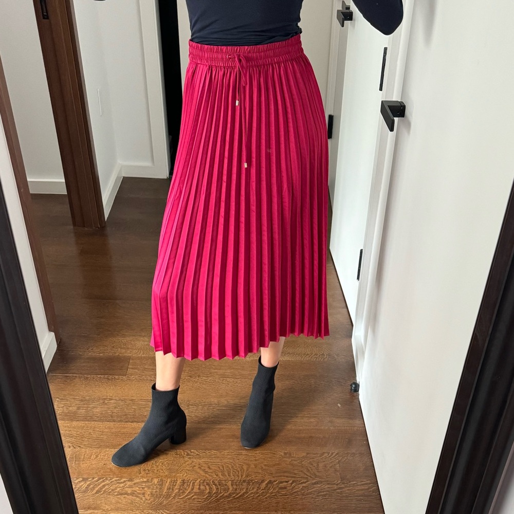 Pleated Midi Skirt